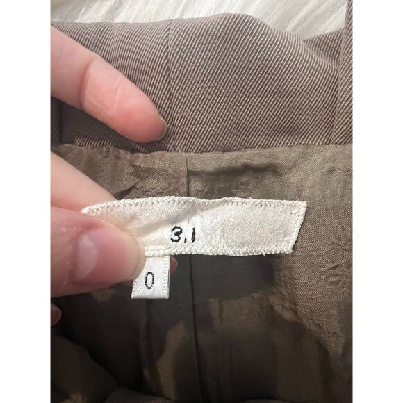 3.1 Phillip Lim Ladies Khaki Cropped Straight Tailored Pants, Brand Size 0 Women - Picture 7 of 11
